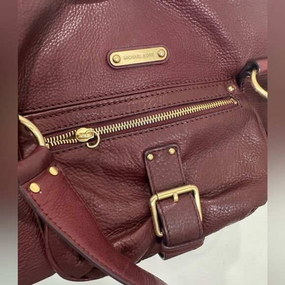 Michael Kors Burgundy Brown Satchel - Picture 8 of 9